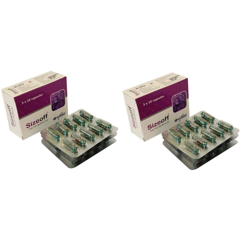 Exmed Size Off Fat Burner Capsules - Weight Loss Capsules (30caps, Pack of 2) Exmed Size Off Fat Burner Capsules - Weight Loss Capsules (30caps, Pack of 2)
