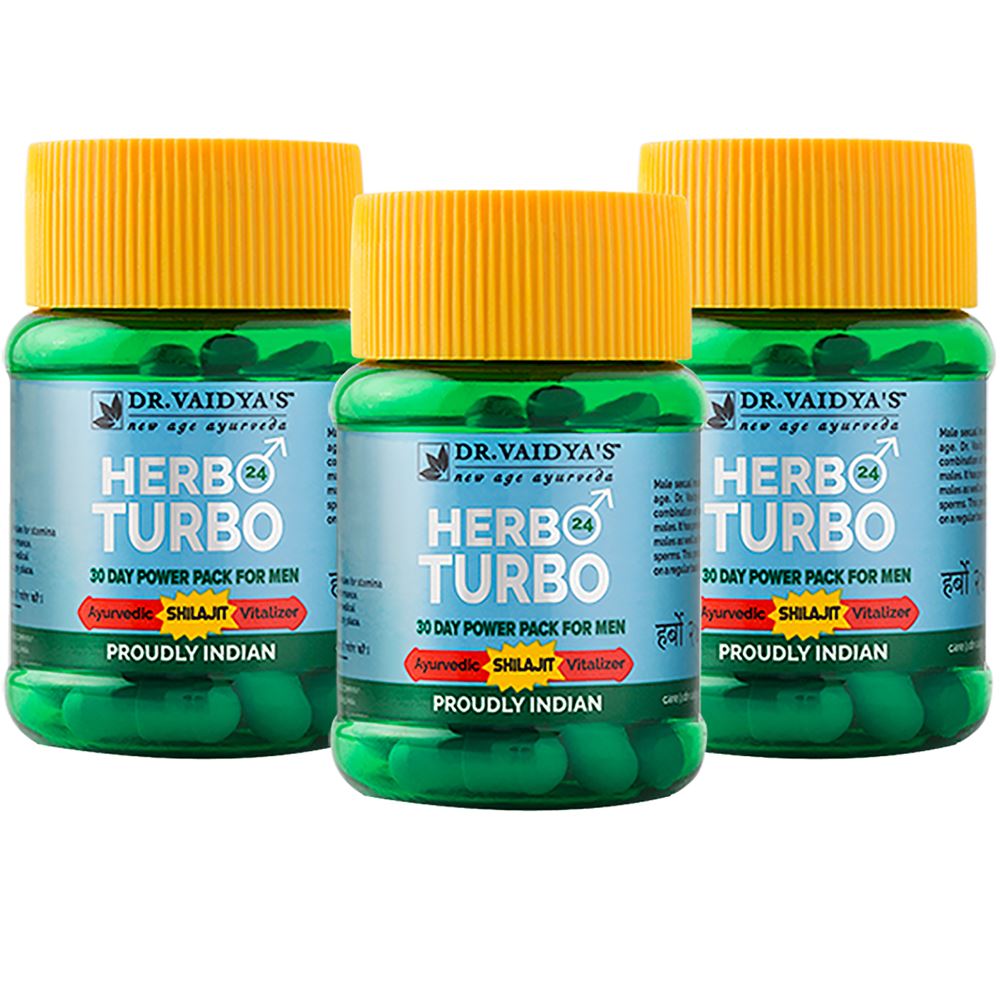 Dr. Vaidyas Herbo24Turbo (30caps, Pack of 3)