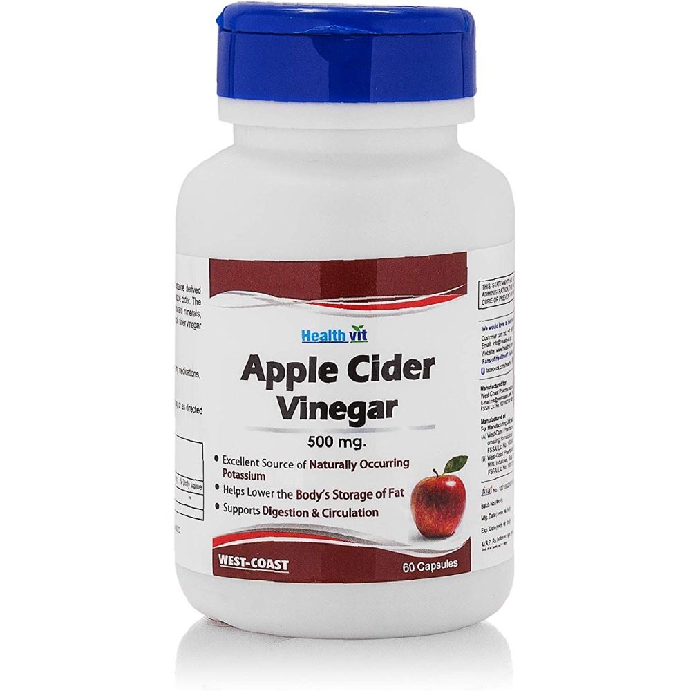 Healthvit Apple Cider Vinegar 500 Mg Capsules (60caps)