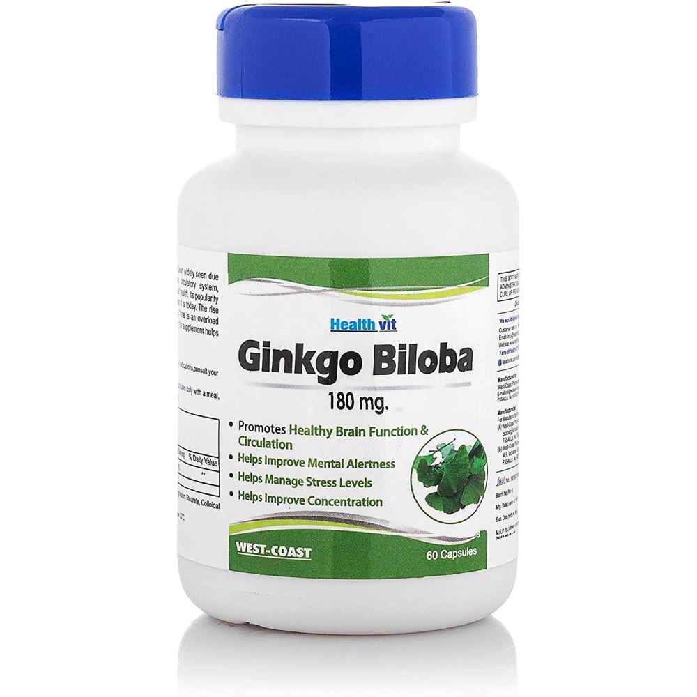 Healthvit Ginkgo Biloba 180Mg Capsules (60caps)