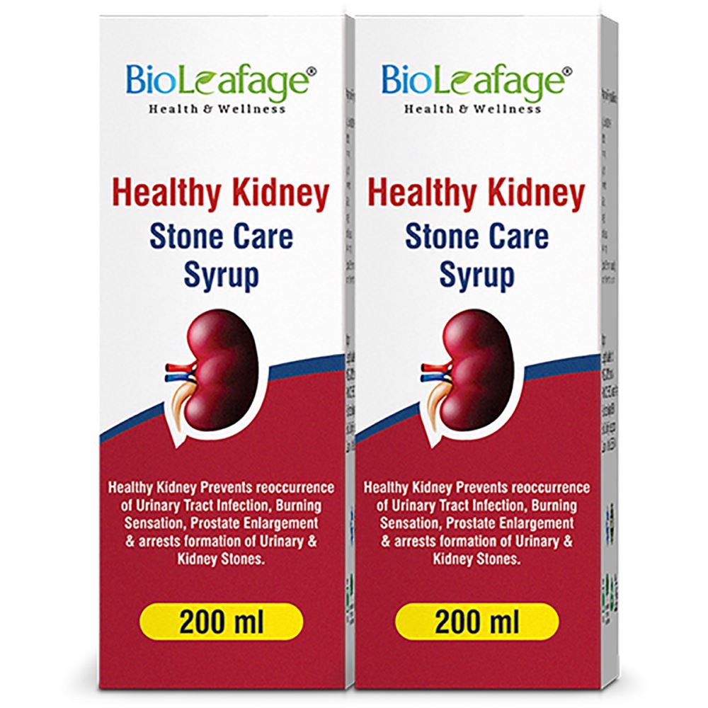 Bioleafage Healthy Kidney Stone Care Syrup (200ml, Pack of 2)