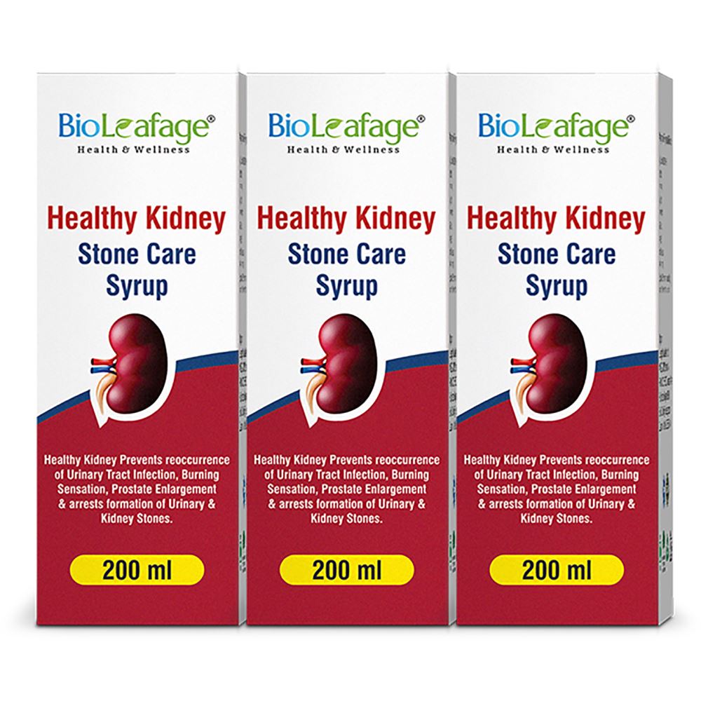 Bioleafage Healthy Kidney Stone Care Syrup (200ml, Pack of 3)
