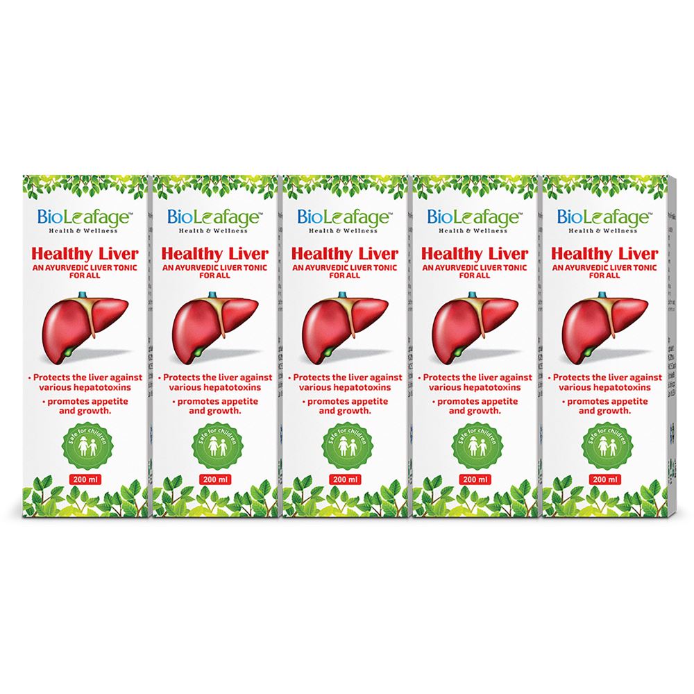Bioleafage Healthy Liver Tonic (200ml, Pack of 5)