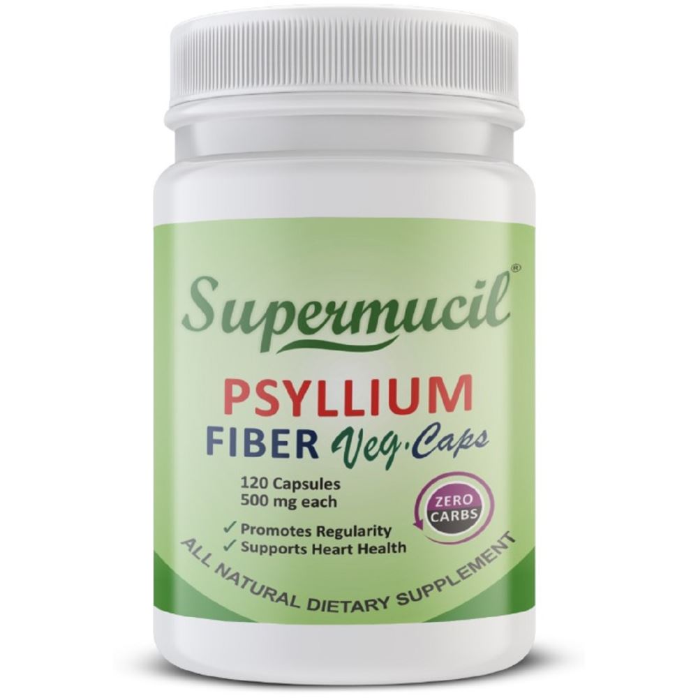 Supermucil Psyllium Veg Capsules(500Mg) (120caps)