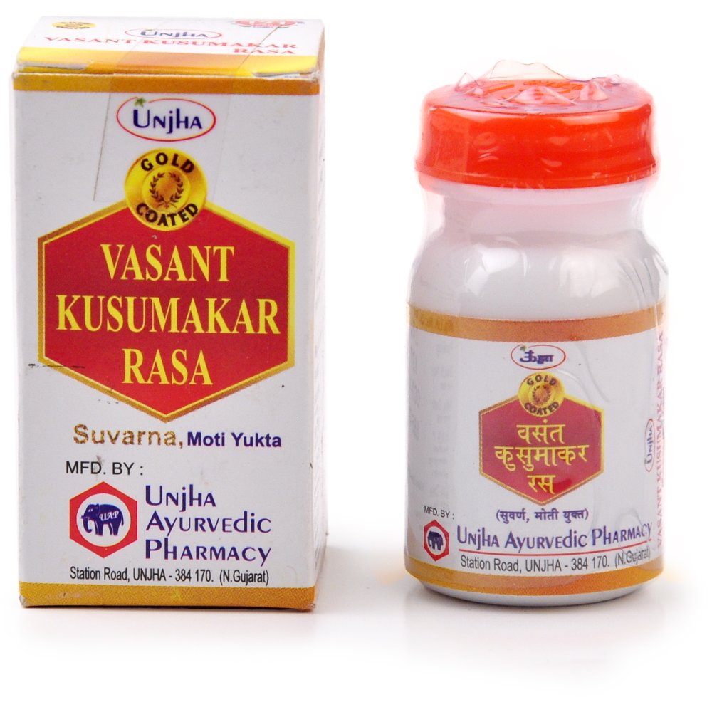Unjha Vasant Kusumakar Ras (Swarna Moti Yukta) (1g) Unjha Vasant Kusumakar Ras (Swarna Moti Yukta) (1g)