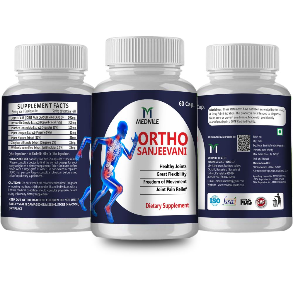 Mednile Ortho Sanjivini Capsule {Buy 2 get 1 free} (60caps, Pack of 2) Mednile Ortho Sanjivini Capsule {Buy 2 get 1 free} (60caps, Pack of 2)