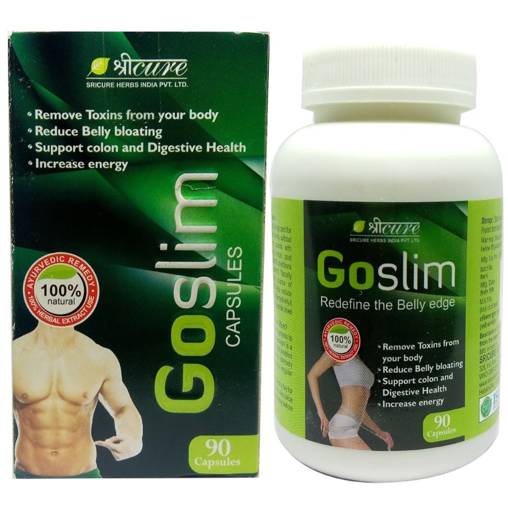Sricure Go Slim Capsules For Weight Loss - Weight Reduce Capsules - Fat Burner (90caps) Sricure Go Slim Capsules For Weight Loss - Weight Reduce Capsules - Fat Burner (90caps)