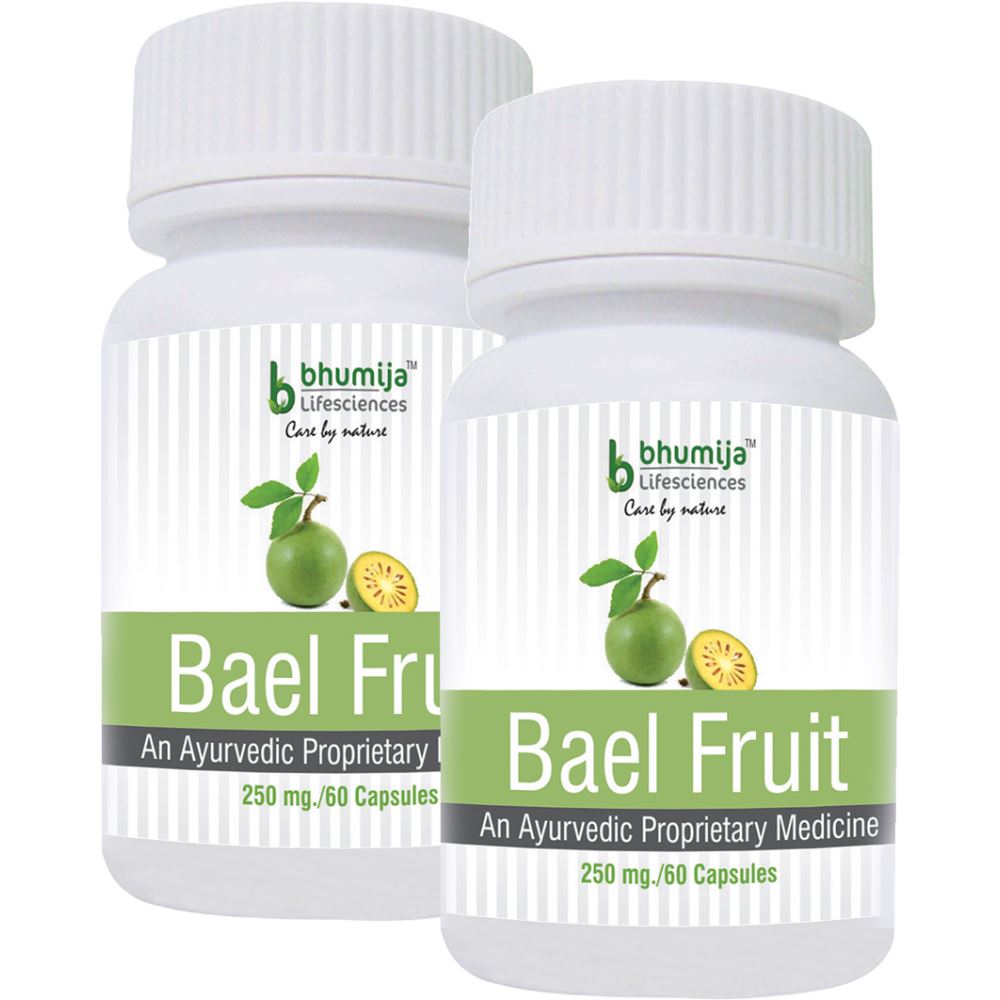 Bhumija Lifesciences Bael Fruit Capsules (60caps, Pack of 2)