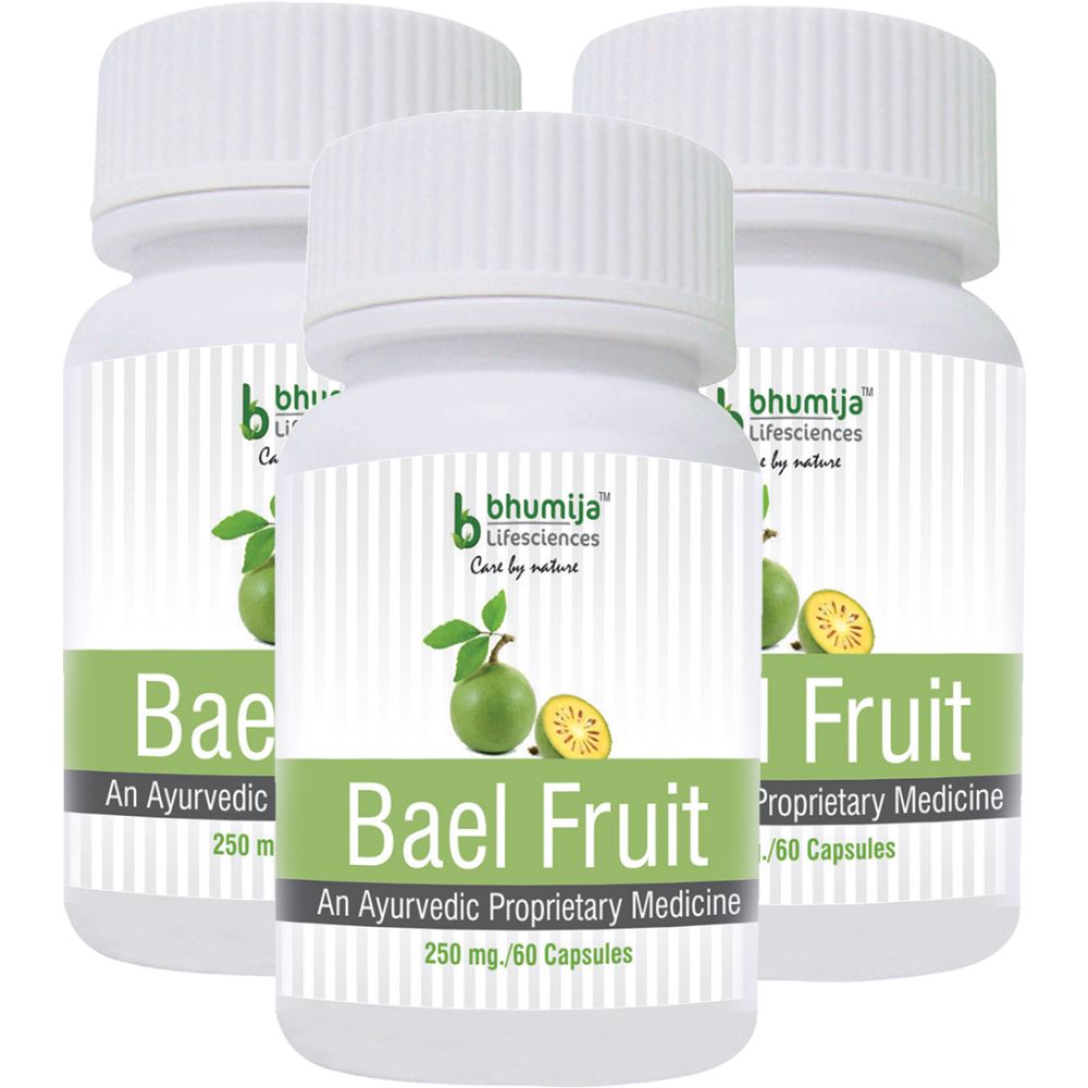 Bhumija Lifesciences Bael Fruit Capsules (60caps, Pack of 3)