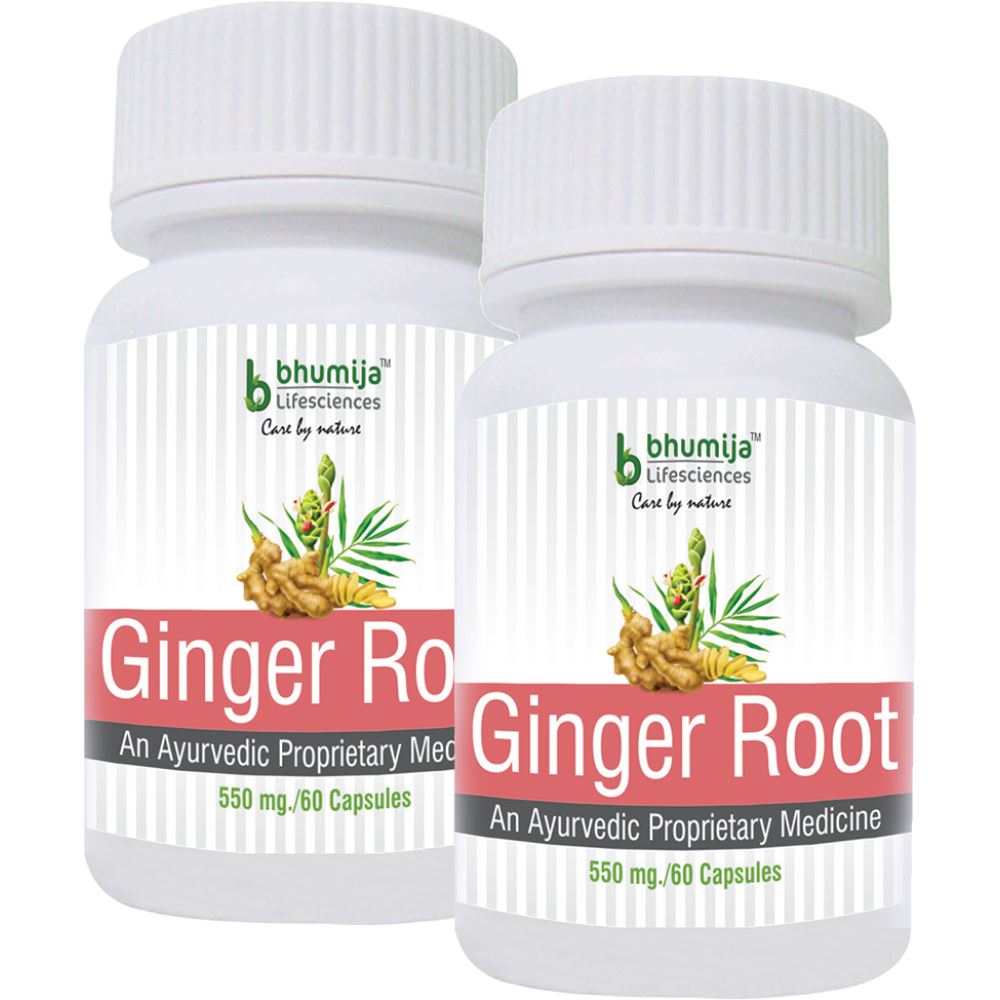 Bhumija Lifesciences Ginger Root Capsules (60caps, Pack of 2)