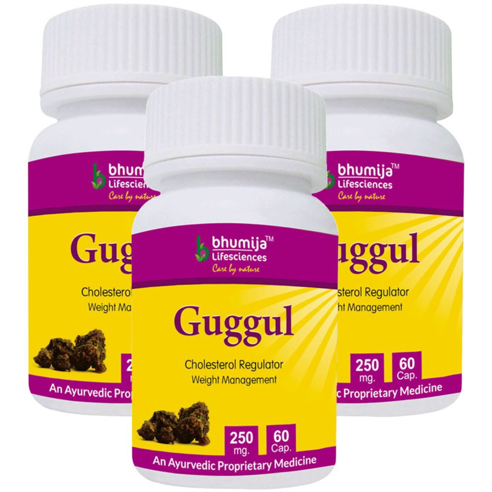 Bhumija Lifesciences Guggul Capsules (60caps, Pack of 3)
