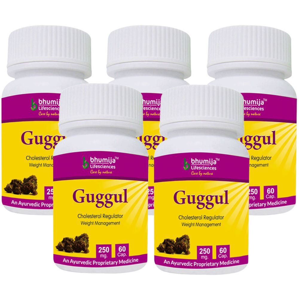 Bhumija Lifesciences Guggul Capsules (60caps, Pack of 5)