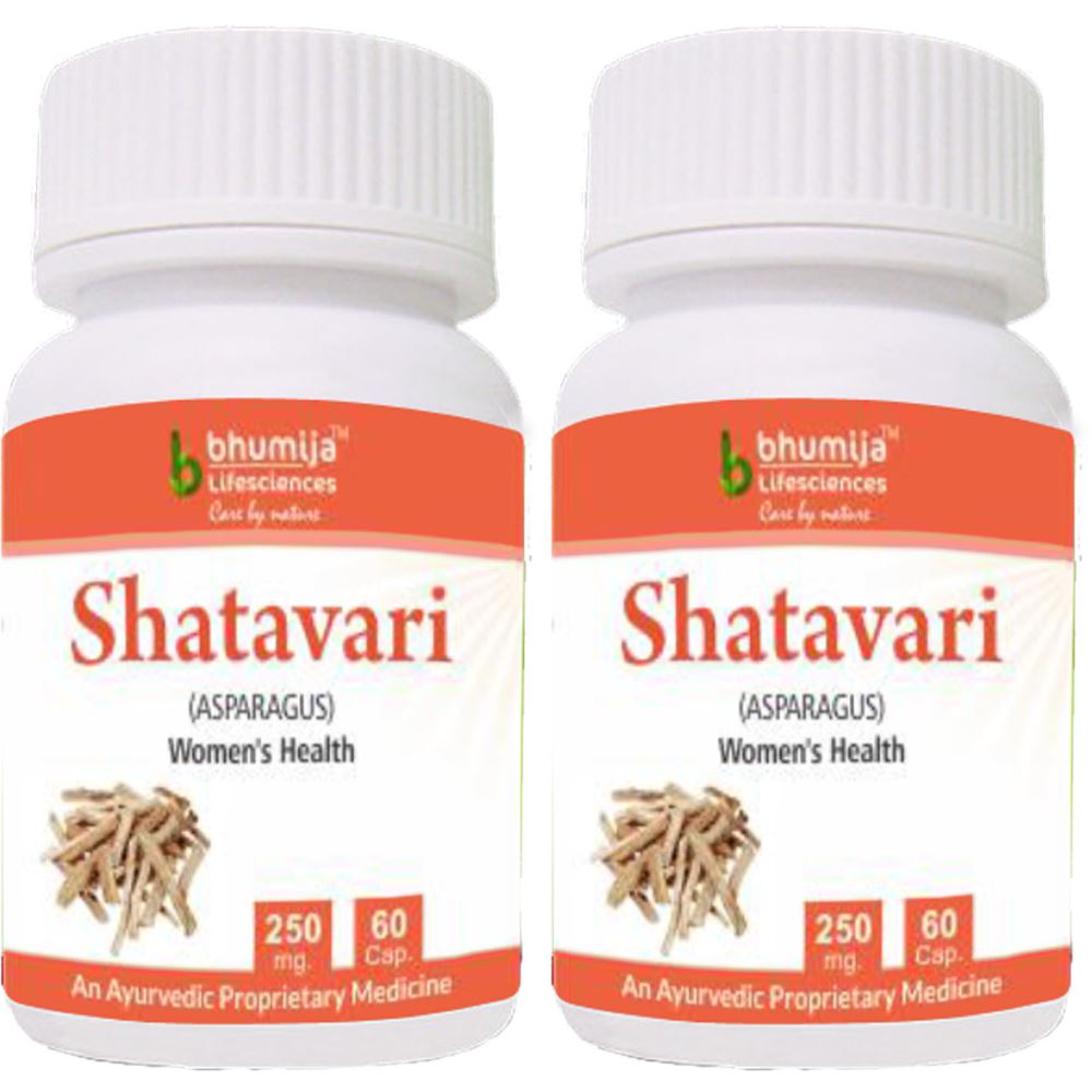 Bhumija Lifesciences Shatavari Capsules (60caps, Pack of 2)