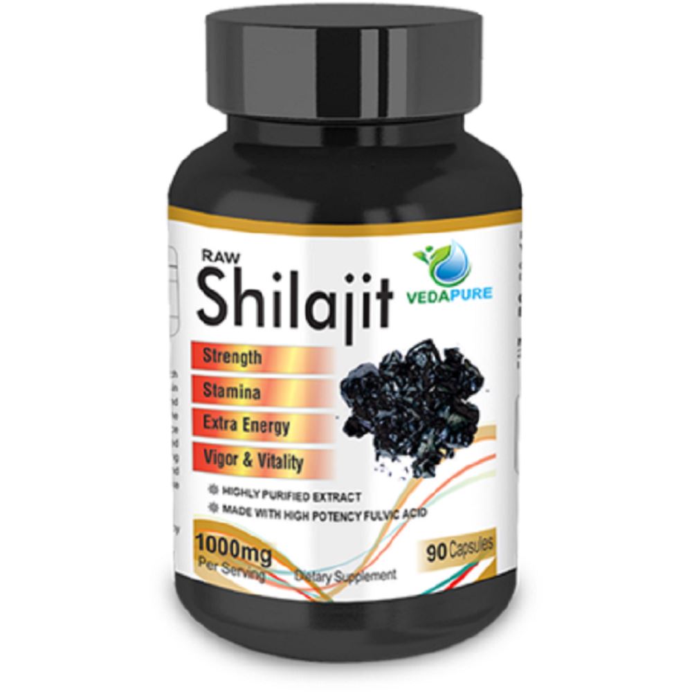 Vedapure Naturals Raw Shilajit High Potency Fulvic Acid Capsule (90caps)