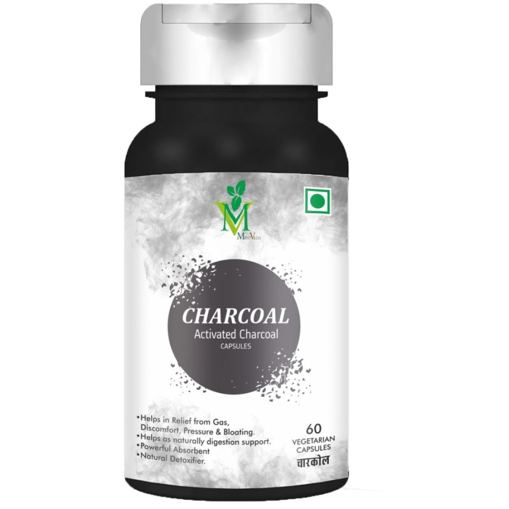 Mint Veda Acivated Charcoal Veg Capsules  (60caps)