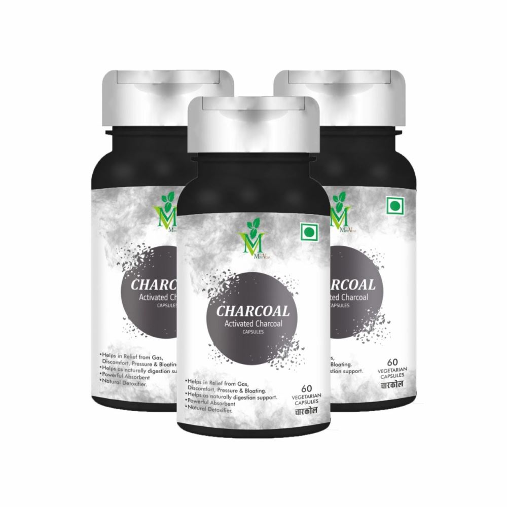 Mint Veda Acivated Charcoal Veg Capsules (60caps, Pack of 3) Mint Veda Acivated Charcoal Veg Capsules (60caps, Pack of 3)
