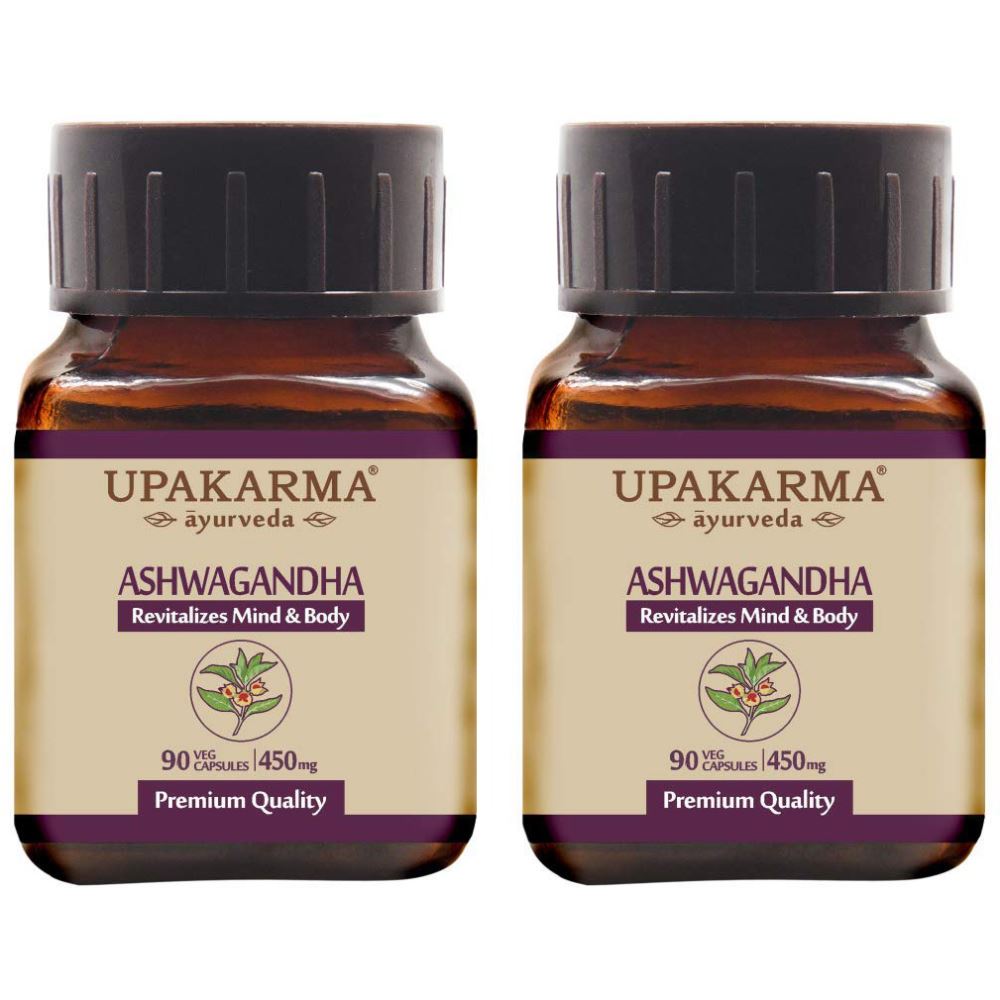 Upakarma Ayurveda Ashwagandha Capsule For Strength, Stamina And Power (90caps, Pack of 2) Upakarma Ayurveda Ashwagandha Capsule For Strength, Stamina And Power (90caps, Pack of 2)
