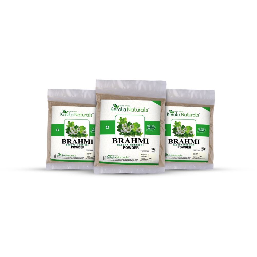 Kerala Naturals Brahmi Powder (50g, Pack of 3)