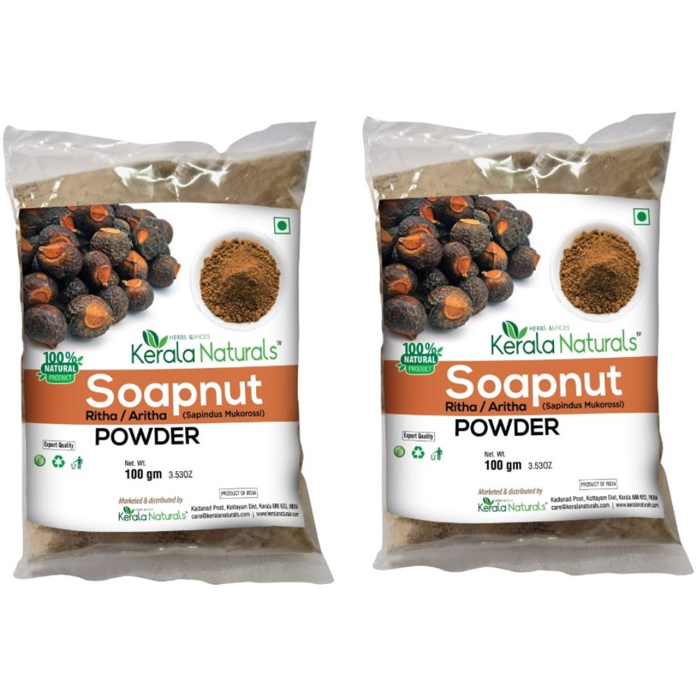 Kerala Naturals Aritha Powder (Soapnut Powder) (100g, Pack of 2)