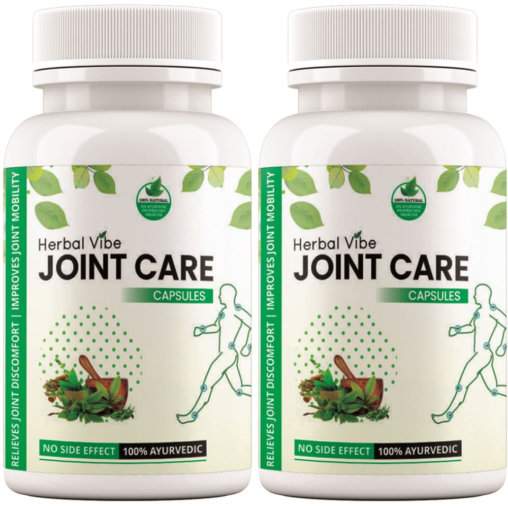 Herbal Vibe Joint Care Pain Relief Capsules (30caps, Pack of 2)