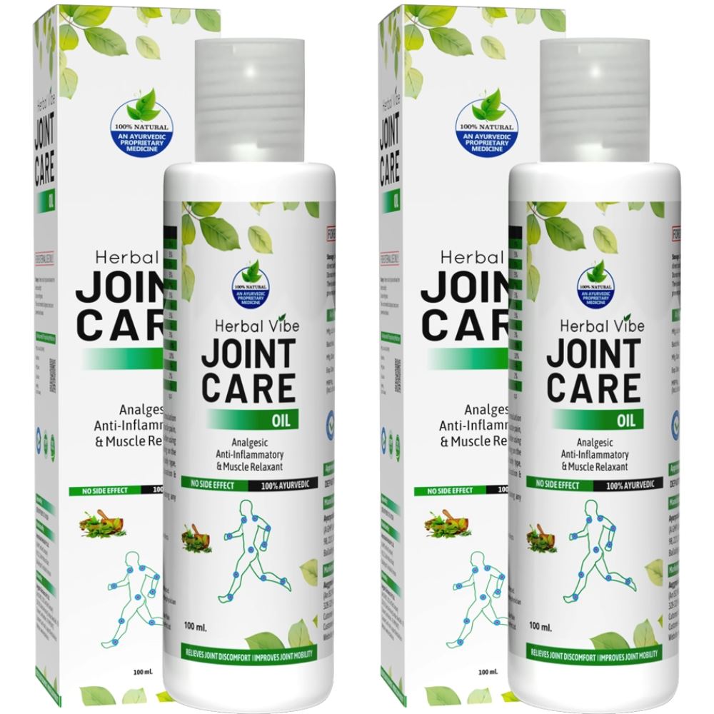 Herbal Vibe Pain Relief Oil Joint Care (100ml, Pack of 2)