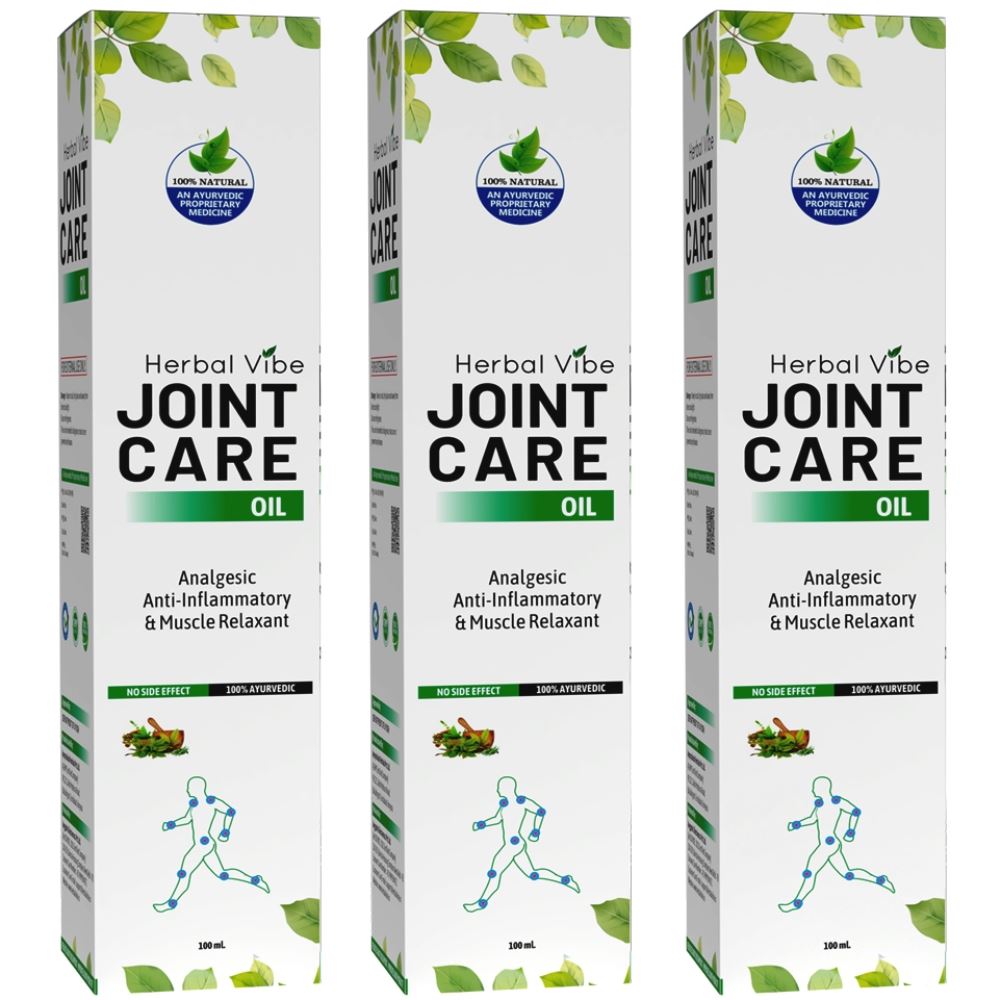 Herbal Vibe Pain Relief Oil Joint Care (100ml, Pack of 3) Herbal Vibe Pain Relief Oil Joint Care (100ml, Pack of 3)