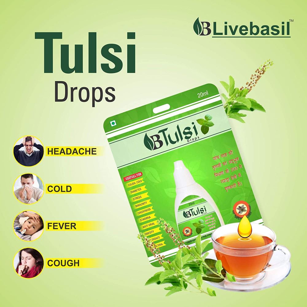 Livebasil Tulsi Drops (20ml, Pack of 2)