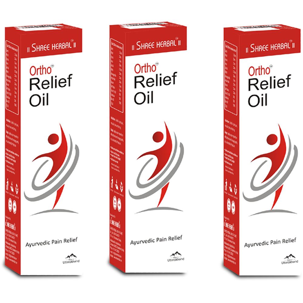 Shree Herbal Ortho Relief Oil (120ml, Pack of 3)