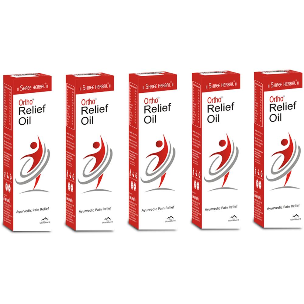 Shree Herbal Ortho Relief Oil (120ml, Pack of 5)