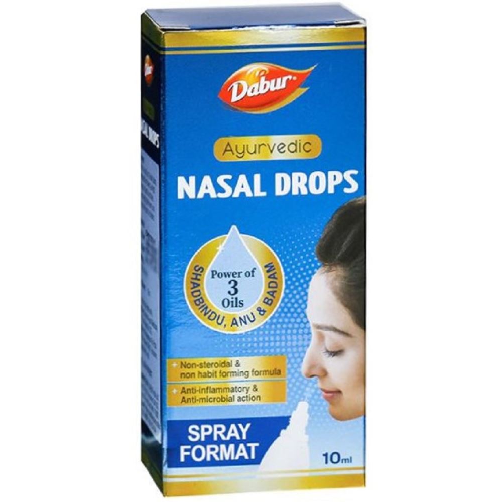 Dabur Nasal Drops With Power Of 3 Oil Shadbindu,Anu & Badam Tail (10ml)