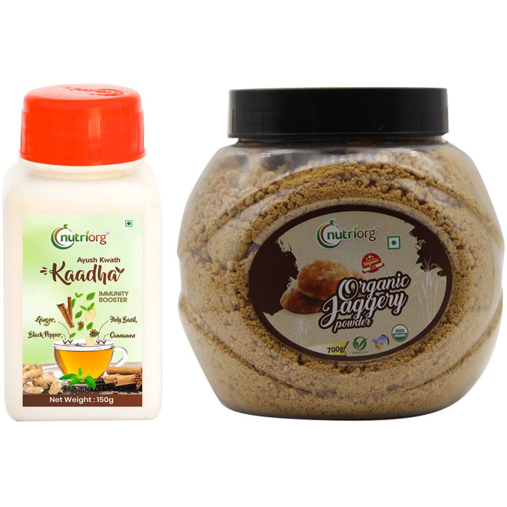 Nutriorg Ayush Kwath Kaadha With Certified Organic Jaggery Powder Combo Pack (1Pack) Nutriorg Ayush Kwath Kaadha With Certified Organic Jaggery Powder Combo Pack (1Pack)