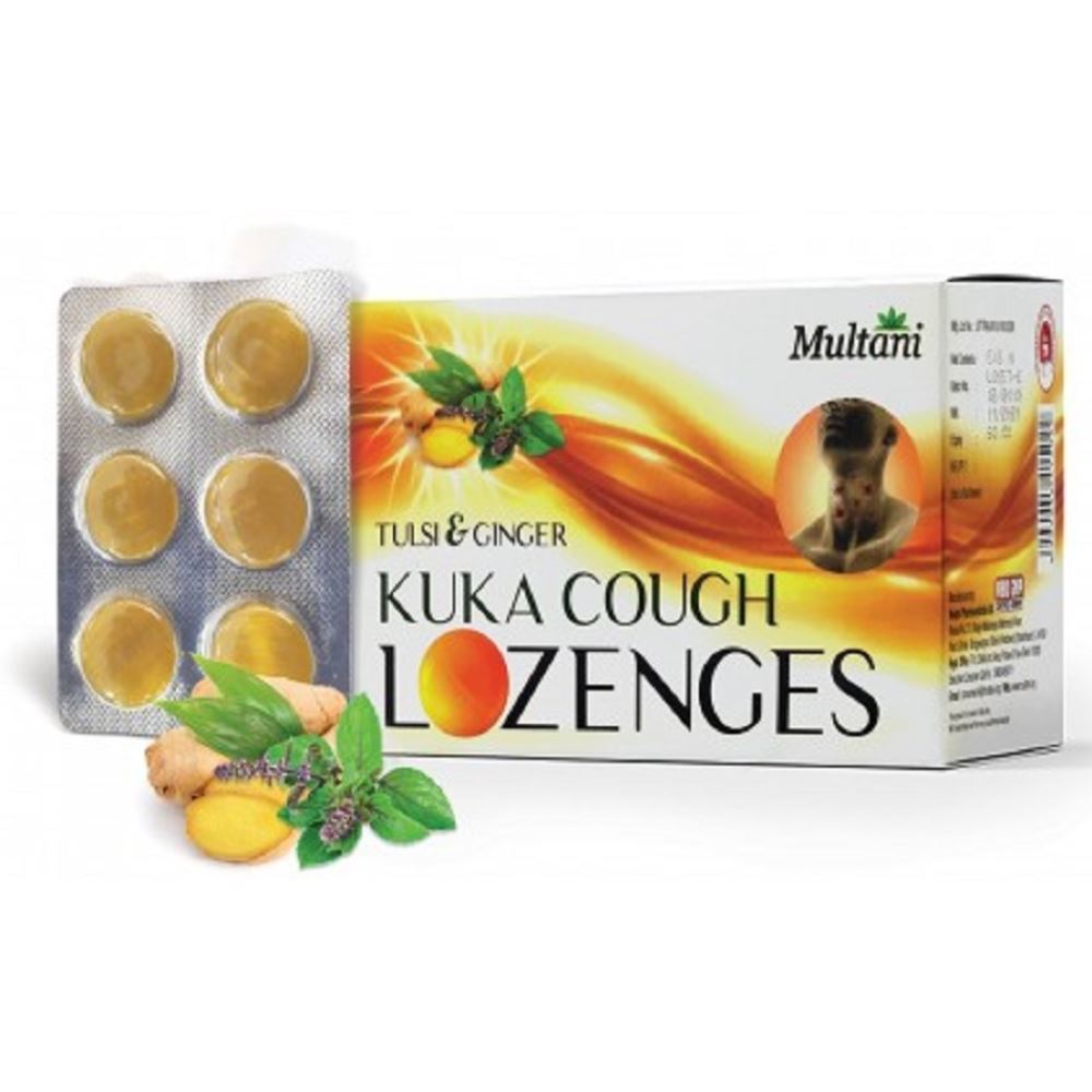 Multani Kuka Cough Lozenges Tulsi & Ginger (36pcs)