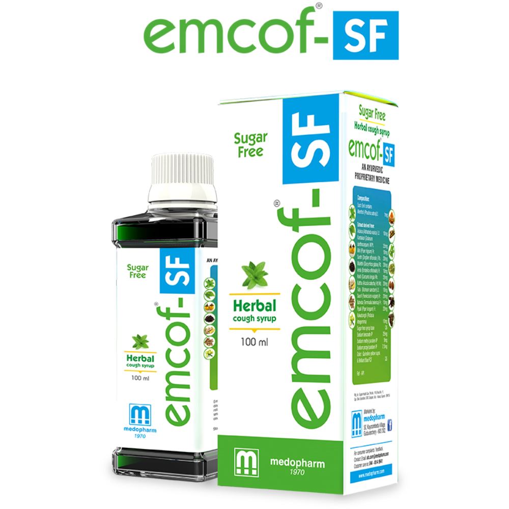 Emcof SF Herbal Cough Syrup (100ml)