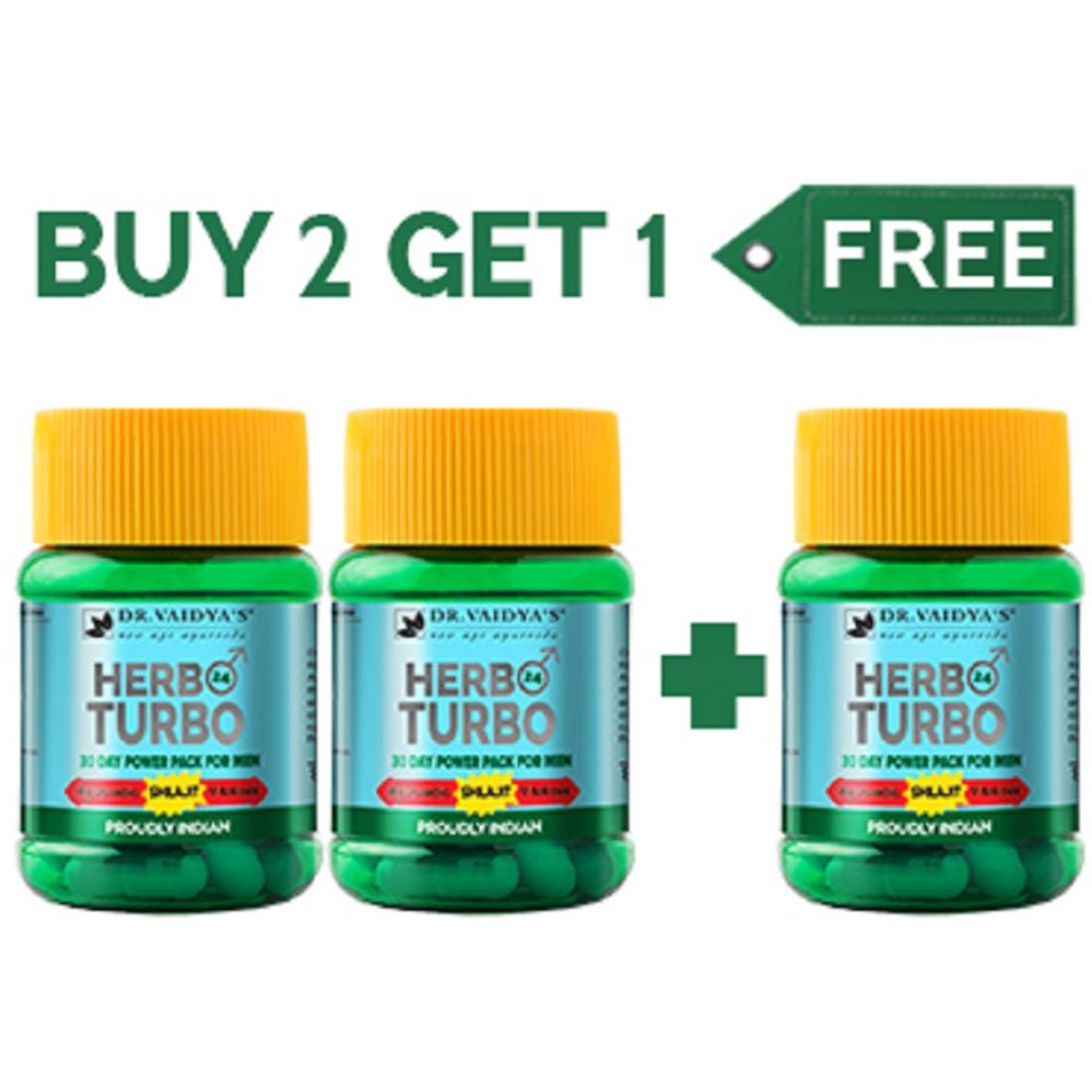 Dr. Vaidyas Herbo24Turbo (Buy 2 Get 1 Free) (30caps, Pack of 2)