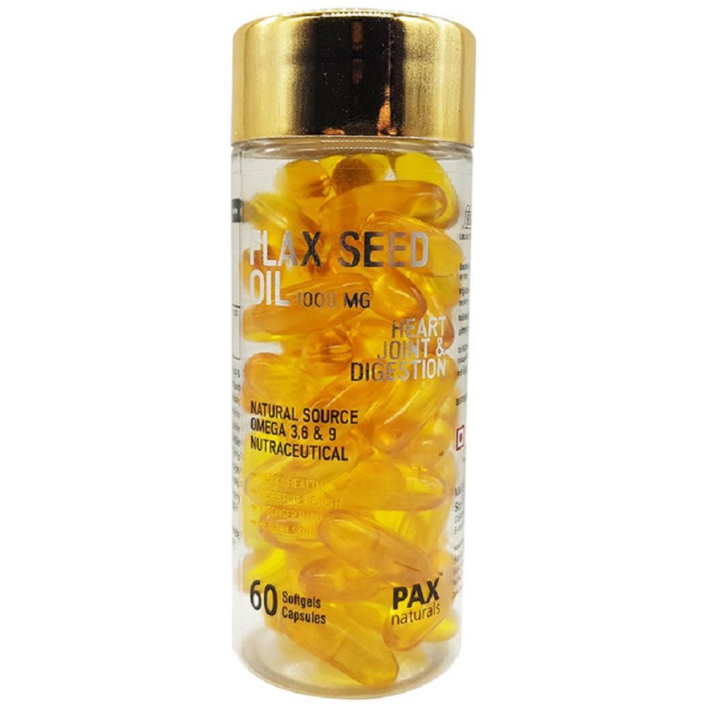 Pax Naturals Flaxseed Oil Capsules 1000Mg Natural Source Omega 3, 6 & 9 (60caps) Pax Naturals Flaxseed Oil Capsules 1000Mg Natural Source Omega 3, 6 & 9 (60caps)