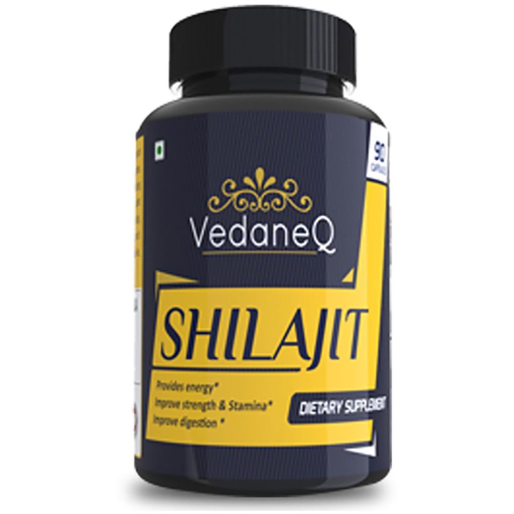 VedaneQ Shilajit Extract For Strength Stamina (90caps)