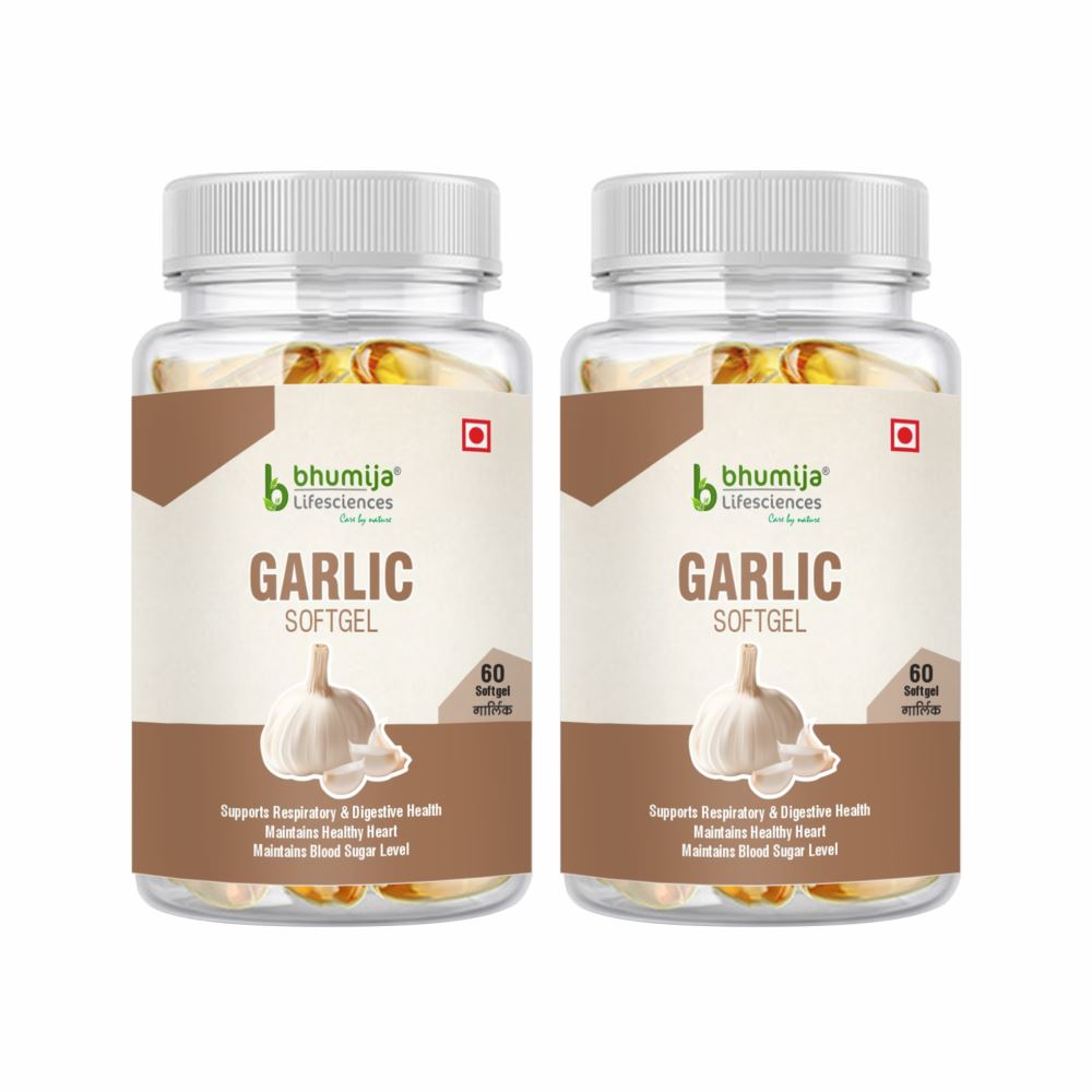 Bhumija Lifesciences Garlic Oil Softgel Capsule (60caps, Pack of 2)