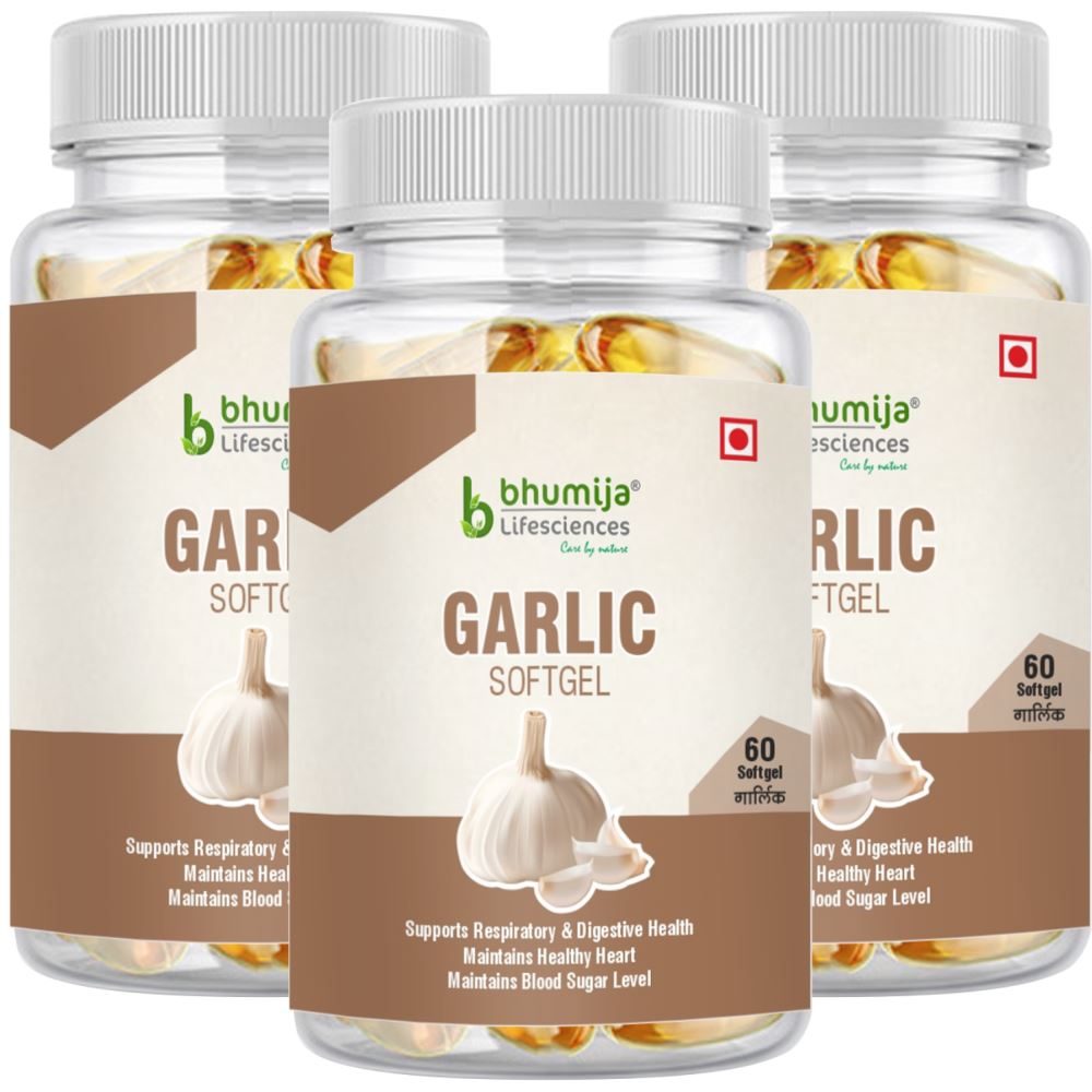 Bhumija Lifesciences Garlic Oil Softgel Capsule (60caps, Pack of 3)