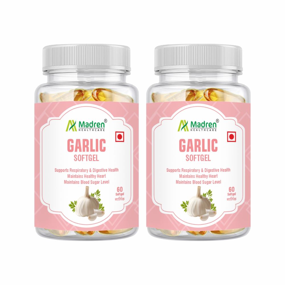 Madren Healthcare Garlic Oil Softgel Capsule (60caps, Pack of 2)