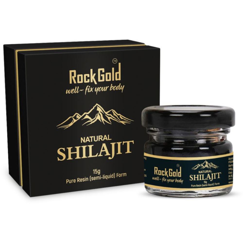 Rock Gold Pure Ayurvedic Shilajit/ Shilajeet Resin For Men & Women (15g)