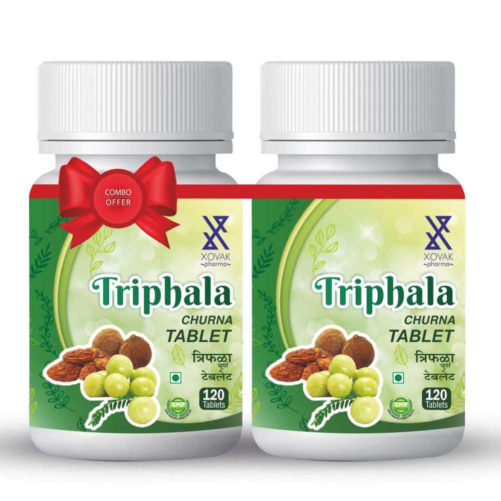 Xovak Pharma Triphala Churna Tablets (60tab, Pack of 2)