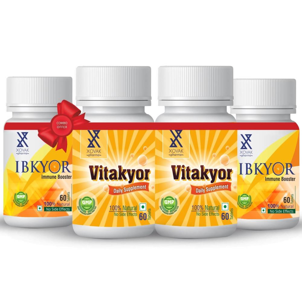 Xovak Pharma Ibkyor Tablets For Immunity Booster (60Tab) + Vitakyor Tablet (60Tab) Combo Pack (1Pack, Pack of 2)