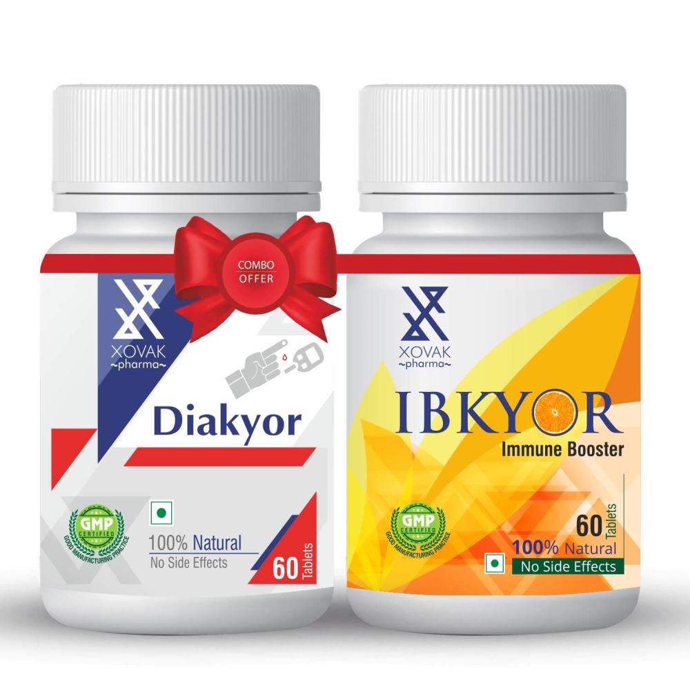 Xovak Pharma Diakyor Tablets (60Tab) + Ibkyor Tablets For Immunity Booster (60Tab) Combo Pack (1Pack) Xovak Pharma Diakyor Tablets (60Tab) + Ibkyor Tablets For Immunity Booster (60Tab) Combo Pack (1Pack)