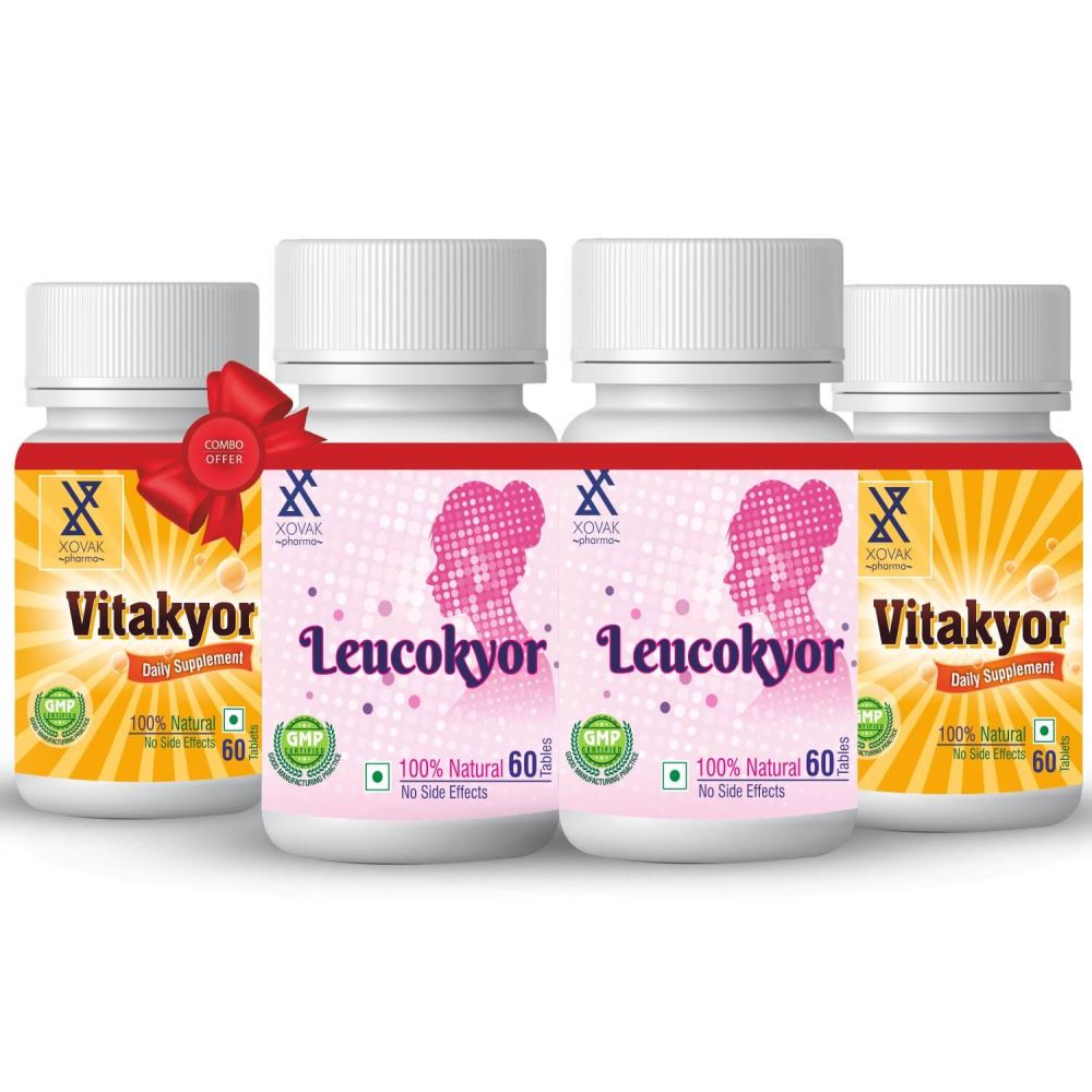 Xovak Pharma Leucokyor Tablets (60Tab) + Vitakyor Tablet (60Tab) Combo Pack (1Pack, Pack of 2)
