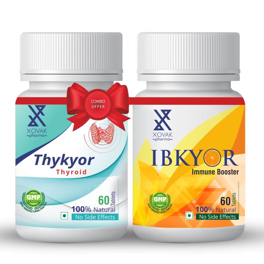 Xovak Pharma Thykyor Tablets (60Tab) + Ibkyor Tablets For Immunity Booster (60Tab) Combo Pack (1Pack)