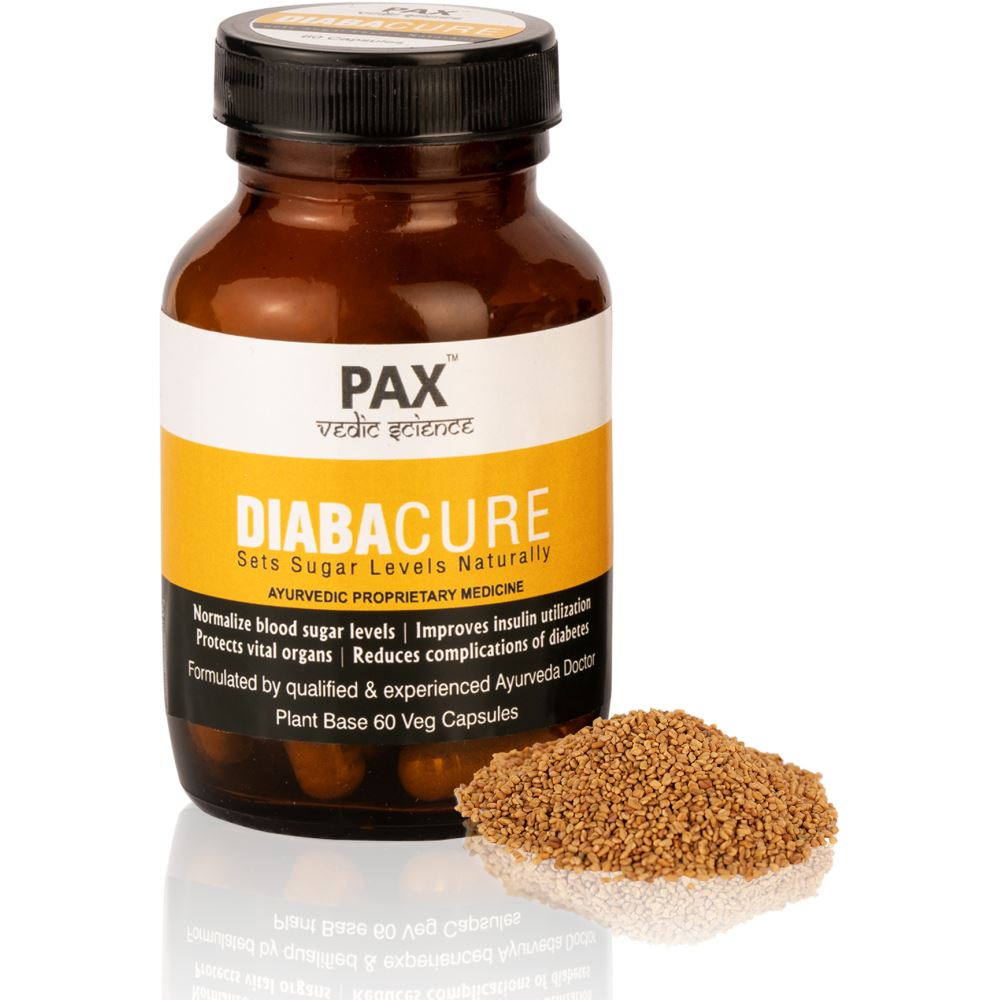 Pax Naturals Diabcure Plant Based Veg Capsules (60caps)