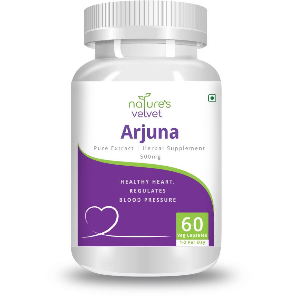 Natures Velvet Arjuna Pure Extract 500Mg Veggie Capsules (60caps)