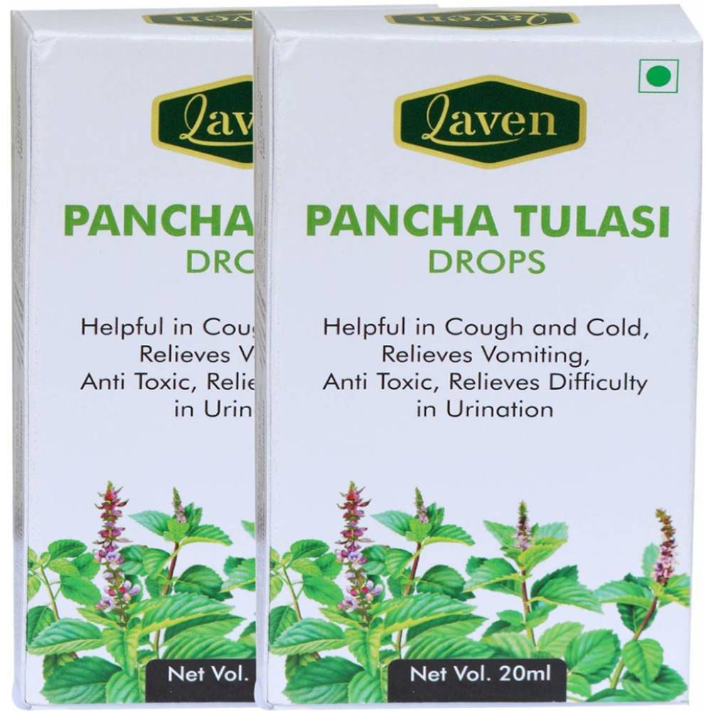 Laven Pancha Tulasi Drops (20ml, Pack of 2)