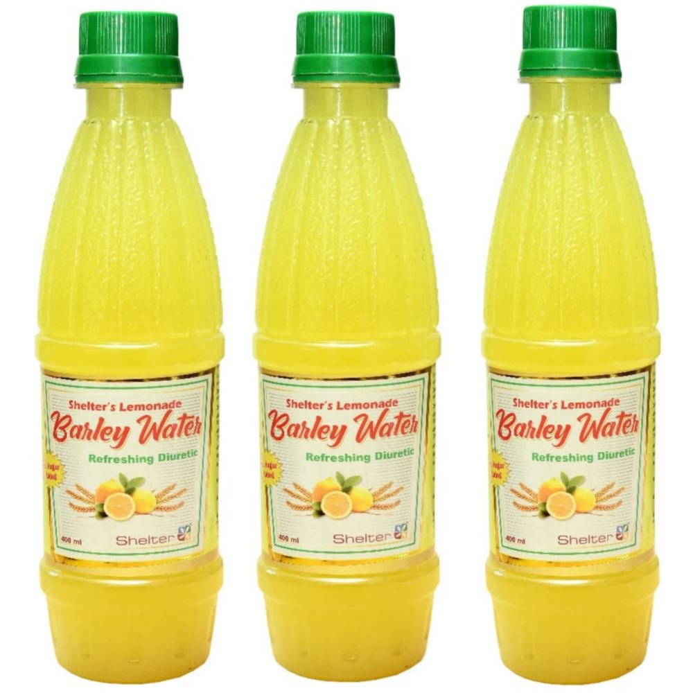 Shelter Lemonade Barley Water (400ml, Pack of 3)