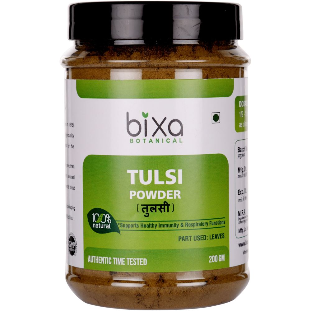 Bixa Botanical Tulsi Leaves Powder Ocimum Sanctum (200g)